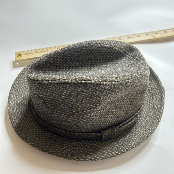 Vintage Young An L Fedora Wool Blend Tweed Hat Brown No Imperfections - Picture 1 of 6